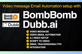 setup bombbomb, dubb ai video messaging ai automation video email campaign