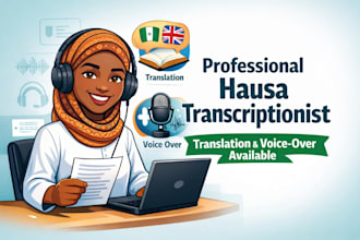 provide hausa transcription translation and voice over services