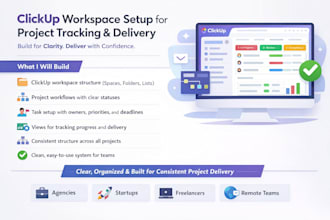 build a complete clickup workspace for projects tracking and delivery