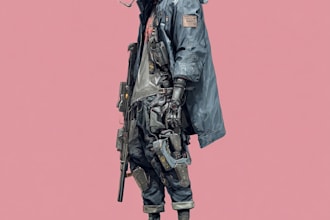 draw cyberpunk character art