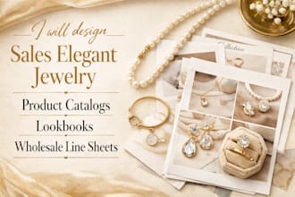 design elegant sales jewelry product catalog lookbooks wholesale line sheets