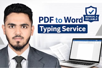 professional PDF to word typing