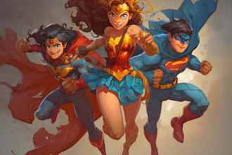 comic book illustration graphics novel superhero