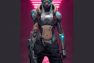 draw cyberpunk character art