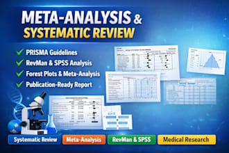 perform systematic review, meta analysis, and medical research writing