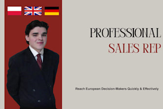 be your sales rep and sales closer in polish market