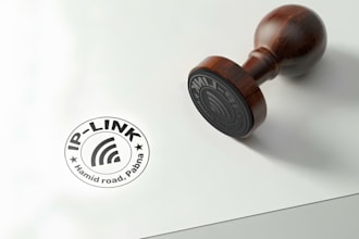 do realistic rubber stamp mockup and custom stamp logo