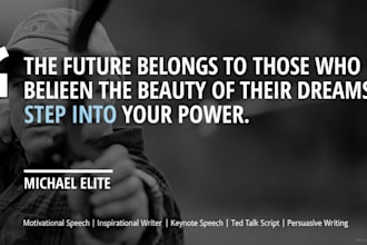 write powerpoint motivational qoute, empowering tips