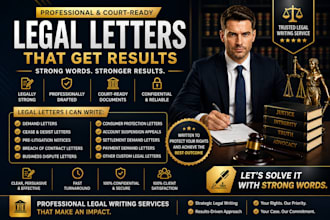 draft professional legal demand letters and disputes notices