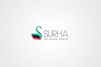 design elegant swan logo design unique, modern and minimalist