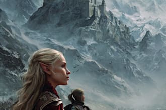 draw a fantasy book cover illustration