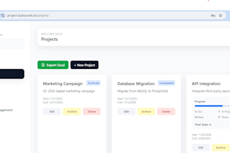 build modern web based project management app