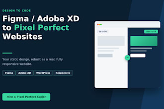 convert figma or adobe xd to a pixel perfect website