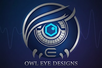 design a striking owl eye logo for your brand