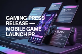 write and distribute a gaming press release for your mobile game launch