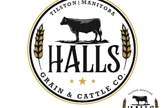 design a military style cattle hunting logo for your farm