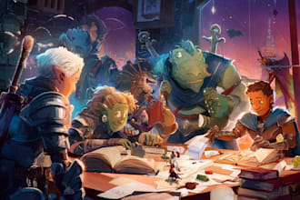 fantasy dnd party and dnd design