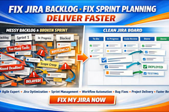 fix jira backlog, sprint planning, and workflow issues for faster delivery