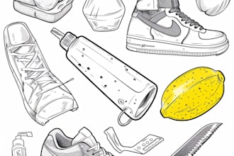 draw detailed line art of any product, food, sketch