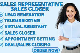 sales representative, sales closer, sales rep, b2b agent