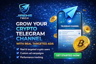 grow your crypto telegram channel with real targeted ads