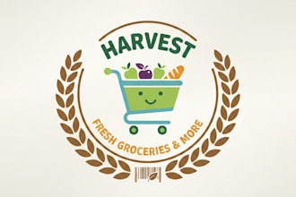 design a modern supermarket logo for your store