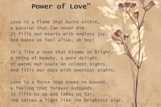 create a heartfelt personalized poem for you