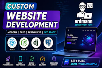 build rebuild custom website development full stack front end back end developer