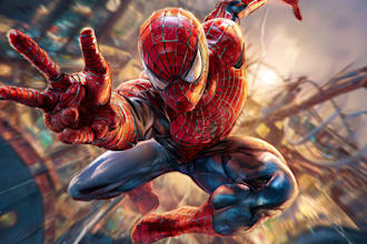 create an amazing superhero or fantasy comic illustration