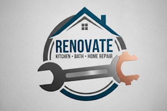 design confident logo for kitchen, bathroom renovation or home repair