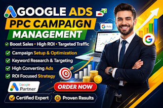 setup and manage your google ads adwords ppc ads campaign management