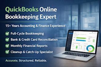 do quickbooks online bookkeeping, reconciliation and monthly reporting