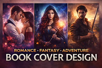 design romance fantasy fiction book adventure ebook cover design
