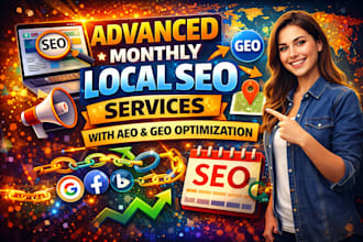 do  monthly local SEO services with aeo and GEO optimization