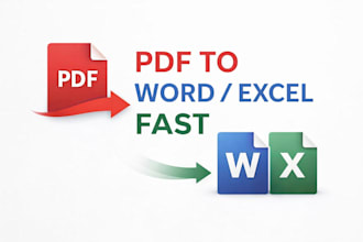 do fast PDF to word or excel conversion