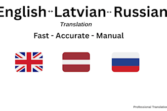 translate english to latvian or russian professionally and naturally