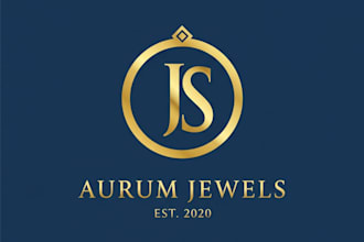 design a luxury gold ring logo for your brand