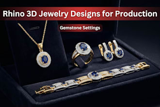 do 3d jewelry cad design, ring, pendant, earrings, bracelets, 3d printing render