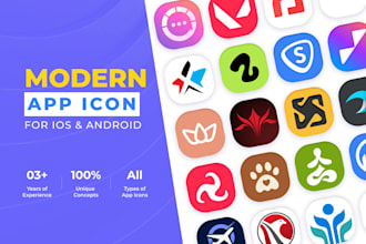 design app logo or app icon for ios and android
