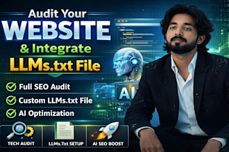audit your website and  integrate llms txt file