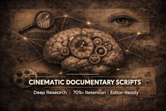 write high retention youtube documentary scripts