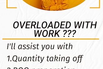 do quantity take off boqs making bills of sites progress report writing