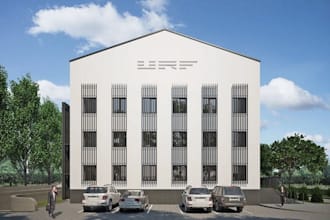 optimize industrial building, manufacturing plant, food factory layout, render