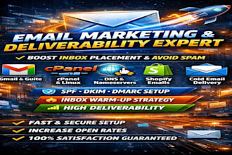 email marketing gmail inux cplane nameserver gsuite shopify cold email delivery