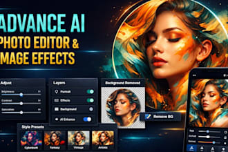 build advance ai image editor app, image generator app, ai video editing app