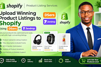 upload shopify products using dsers zendrop and optimize listings