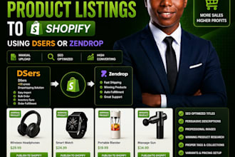 upload winning product listings to shopify using dsers or zendrop