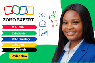 setup zoho CRM, zoho books, zoho inventory, zoho people, zoho workdrive, desk