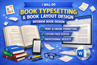 do book typesetting and book layout design interior book design