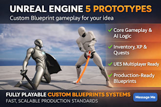 develop unreal engine 5, do unreal engine prototype game, ue4 blueprints